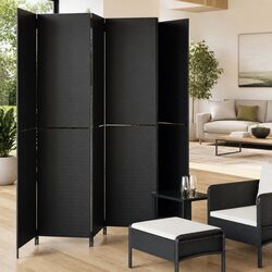 6-Panel Room Divider Black - Specifications and Features