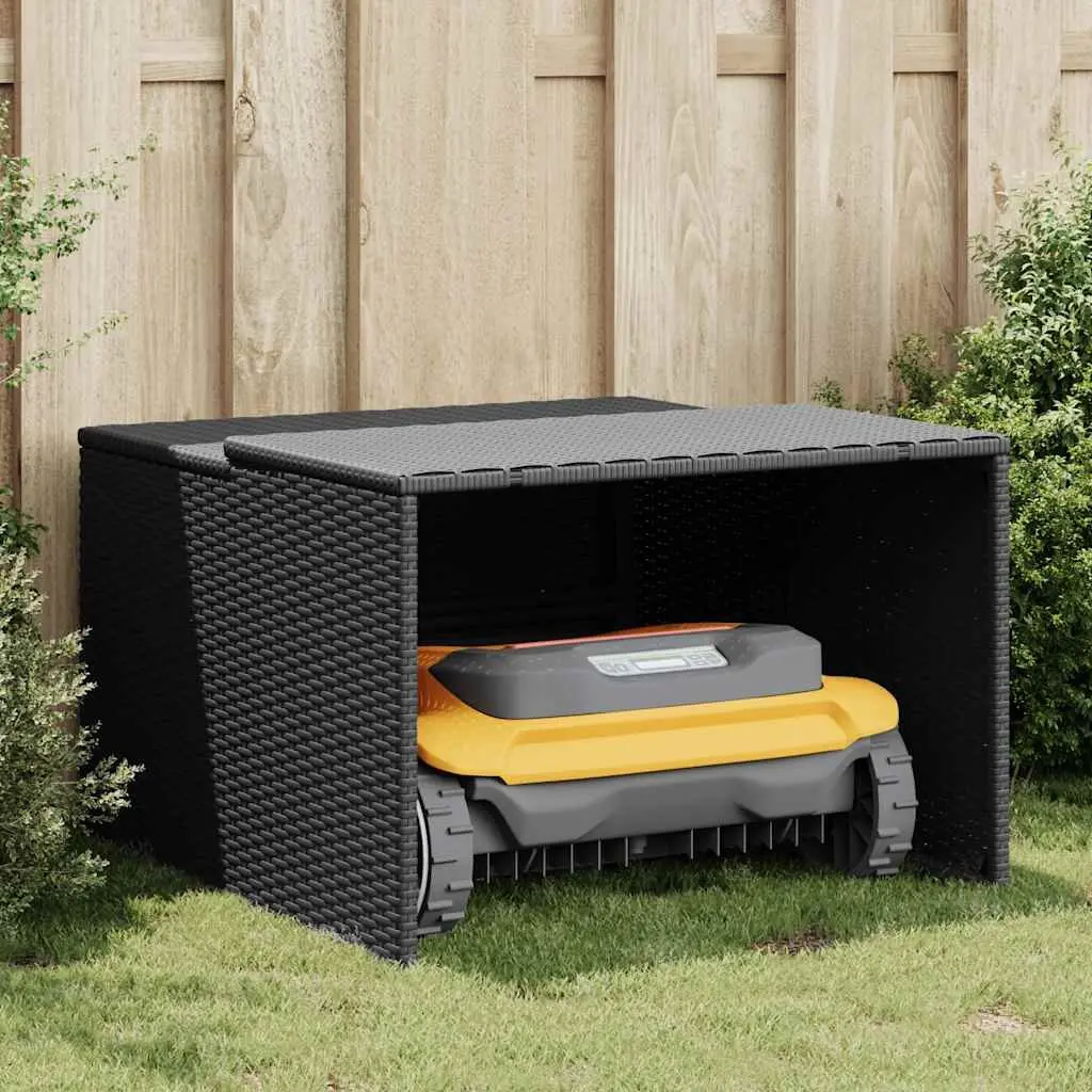 Robot Mower Garage Outdoor Storage Shed Black 86x90x52cm