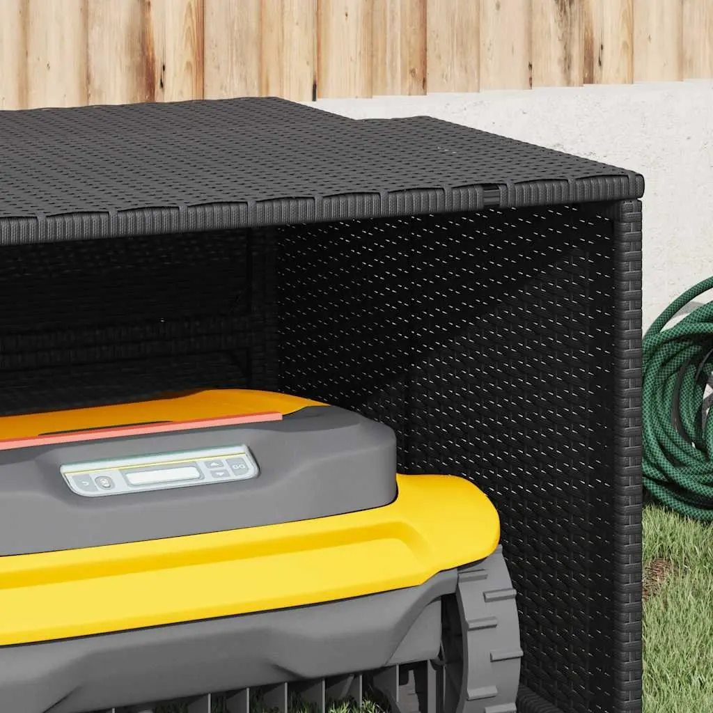Robot Mower Garage Outdoor Storage Shed Black 86x90x52cm