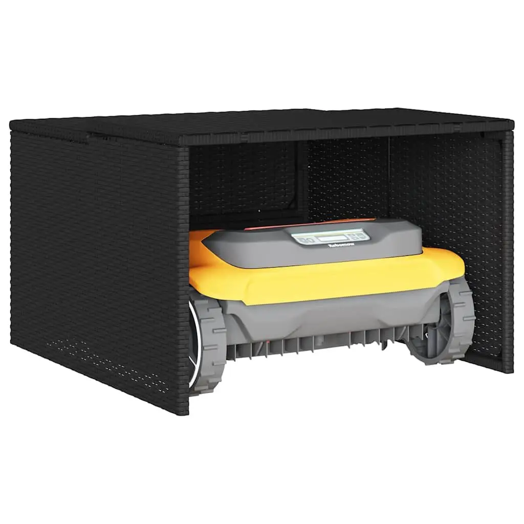 Robot Mower Garage Outdoor Storage Shed Black 86x90x52cm