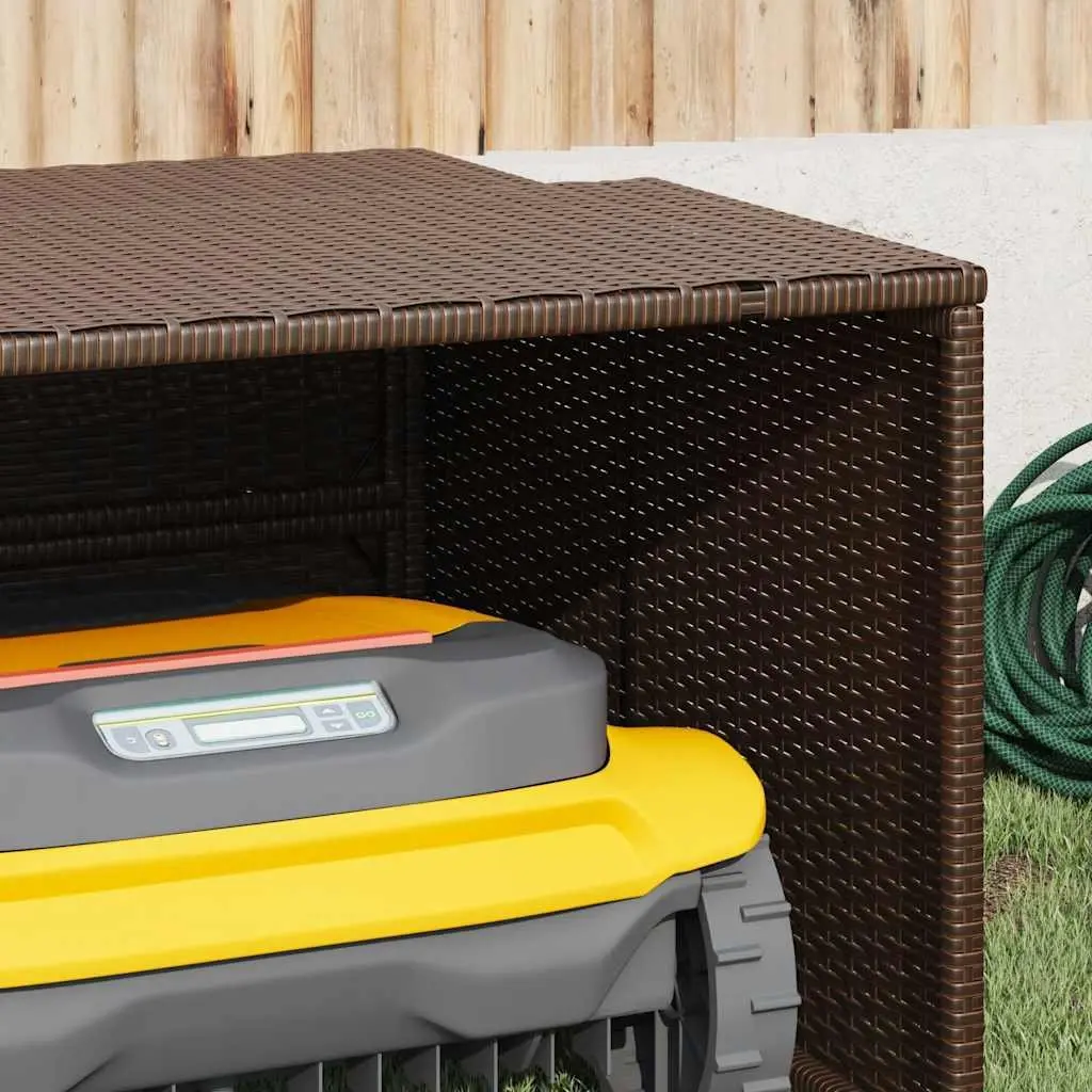 Robot Mower Garage Brown Outdoor Storage Shed Lawn Mower Parking Station Shelter