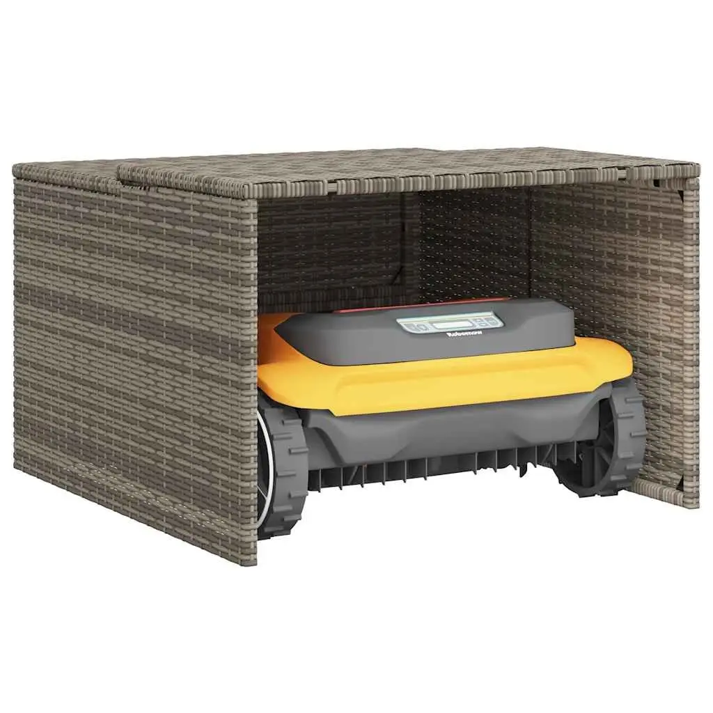 Robot Mower Garage Outdoor Weather Protection Shelter Grey 86 x 90 x 52/57 cm
