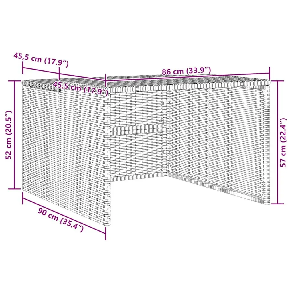 Robot Mower Garage Outdoor Weather Protection Shelter Grey 86 x 90 x 52/57 cm