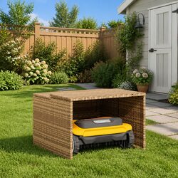 Specifications of Beige Outdoor Robot Mower Garage