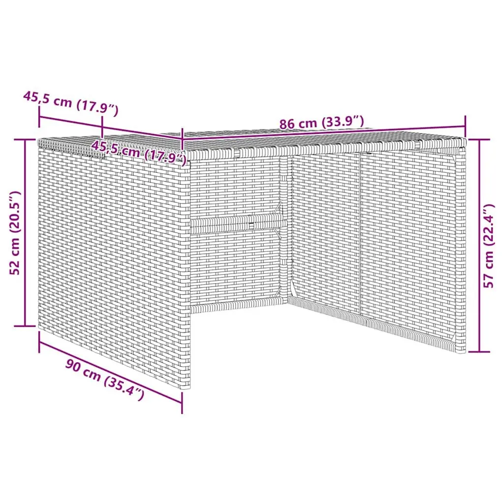 Robot Mower Garage Outdoor Storage Shed Beige 86 x 90 x 52/57 cm