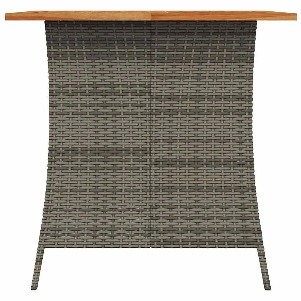 5 Piece Garden Dining Set Outdoor Patio Grey Poly Rattan Cushions
