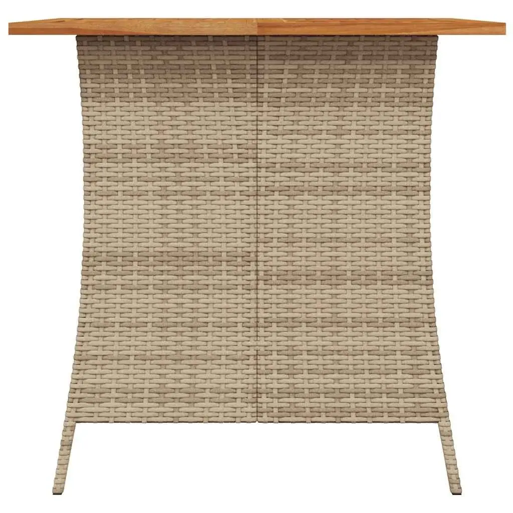 5 Piece Garden Dining Set with Beige Cushions