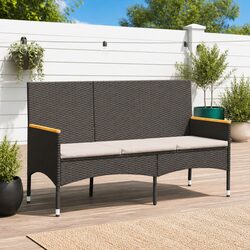 3-Seater Garden Bench Specifications: Steel Frame & Rattan