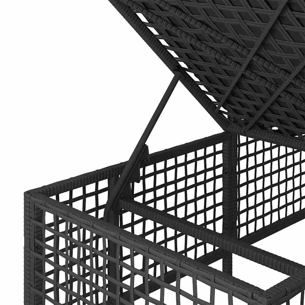 Outdoor Corner Garden Sofa Set 3 Piece Black Poly Rattan Patio Furniture