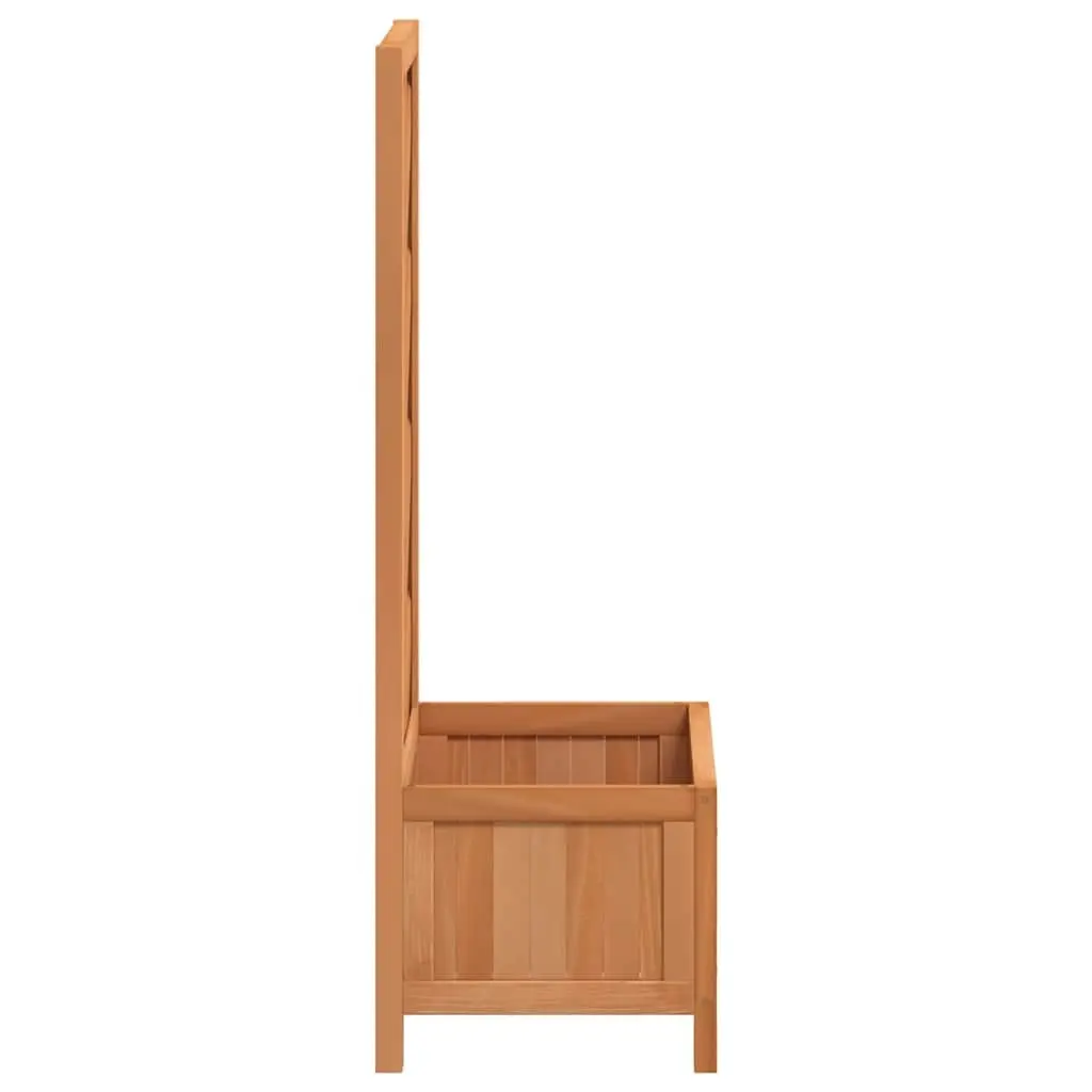Wooden Planter with Trellis for Garden Outdoor Patio Brown Fir