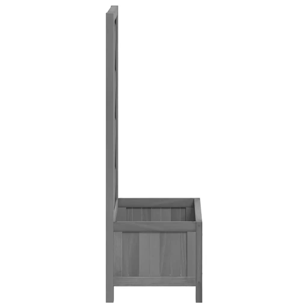 Wooden Planter with Trellis for Garden Outdoor Grey