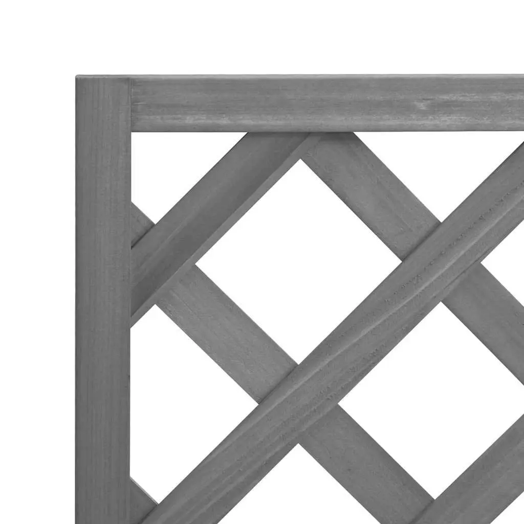 Wooden Planter with Trellis for Garden Outdoor Grey