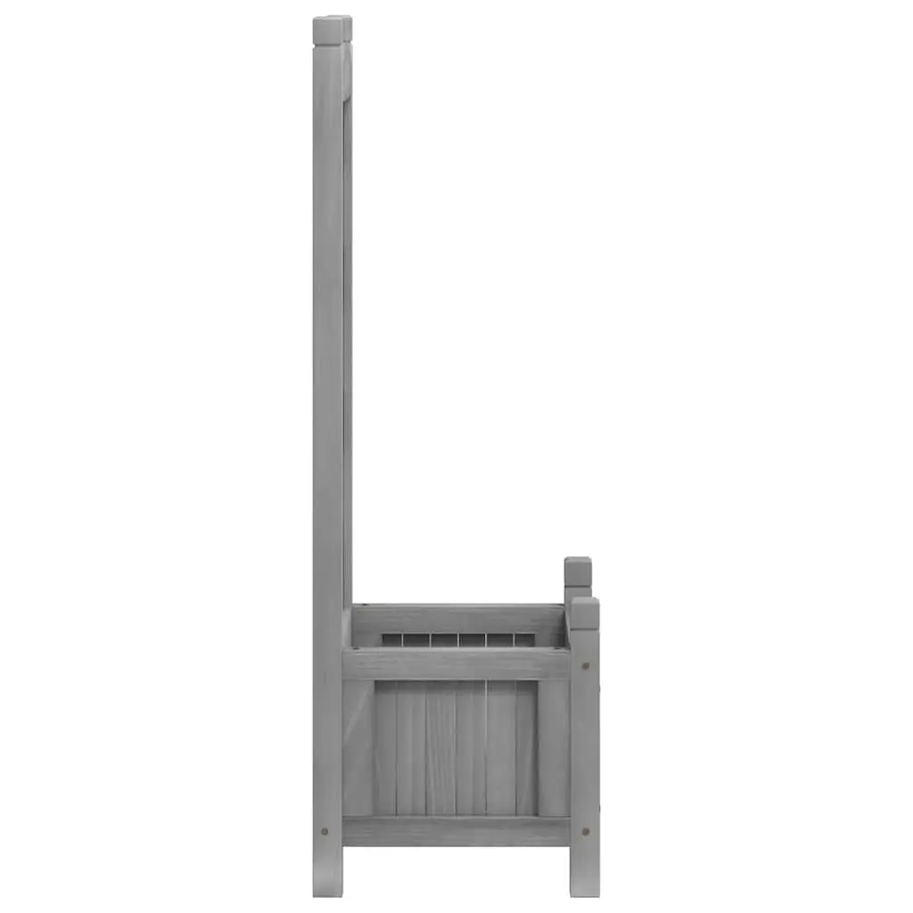 Wooden Planter with Trellis Grey Solid Fir Garden Climbing Plant Support Patio