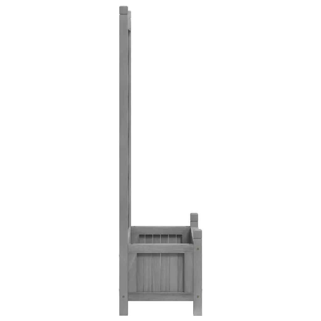 Wooden Planter with Trellis for Garden Patio Grey