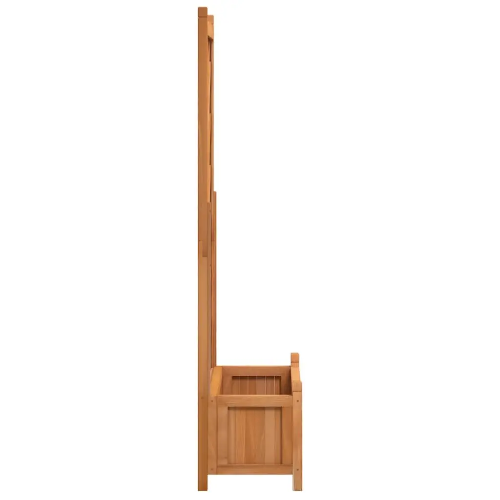 Wooden Planter with Trellis for Garden Patio Brown Fir