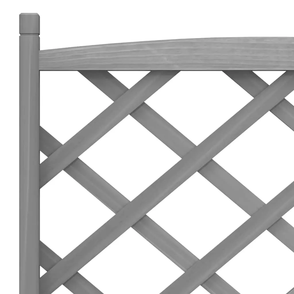 Wooden Planter with Trellis Grey Solid Fir Garden Climbing Plants Patio Terrace