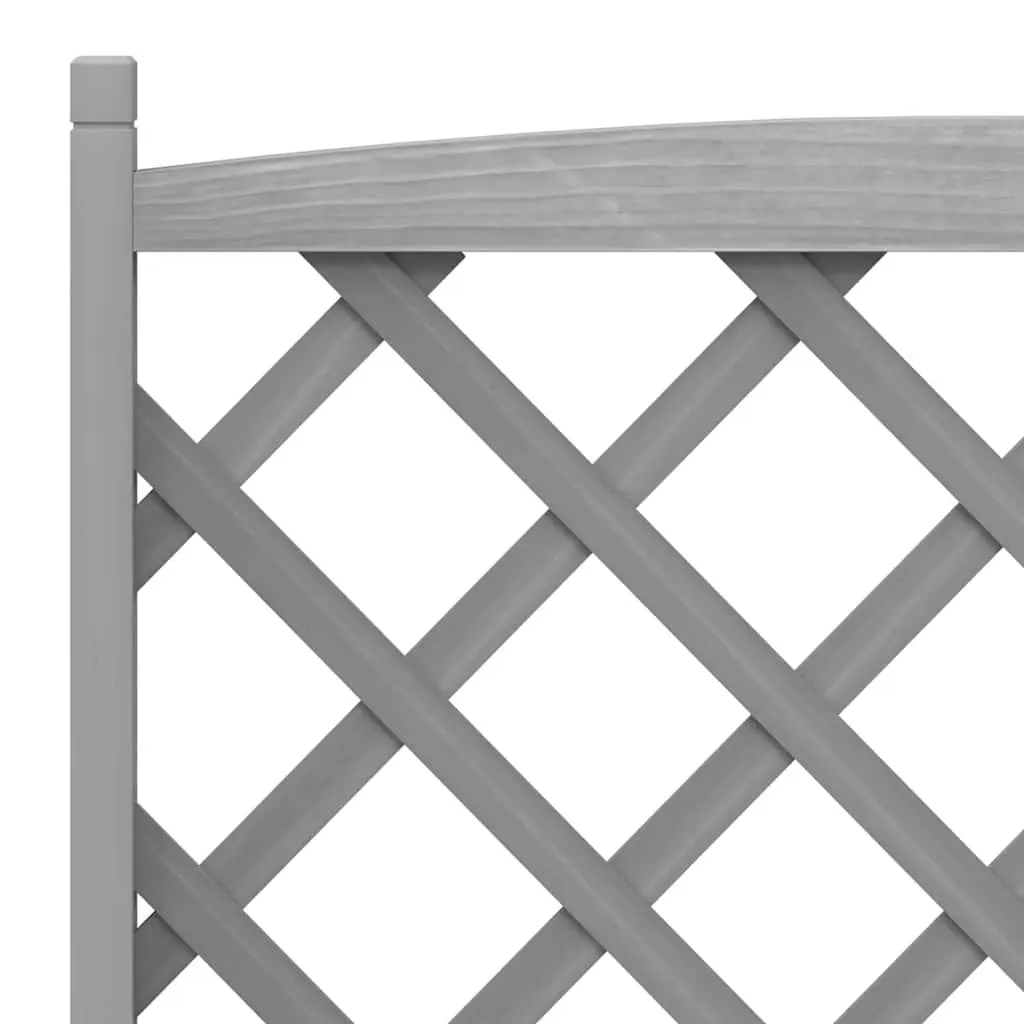 Wooden Planter with Trellis Grey Solid Fir Garden Patio Outdoor Climbing Plants