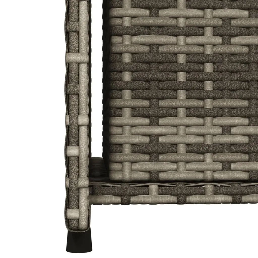 Garden Storage Cabinet Outdoor Use Grey Poly Rattan 50x55x115cm