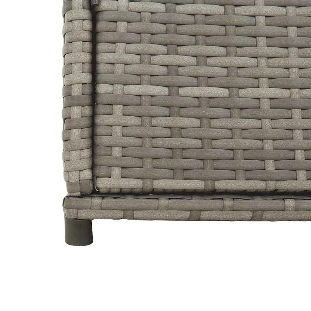 Garden Storage Cabinet Outdoor Grey PE Rattan 55 x 55 x 111 cm