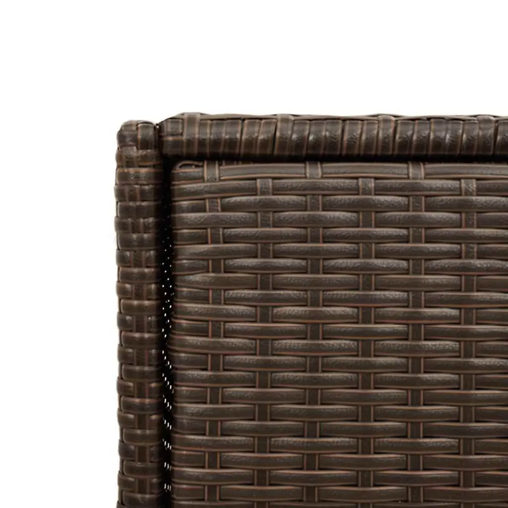 Garden Storage Cabinet Brown Outdoor Furniture Rattan Cupboard Patio Organiser