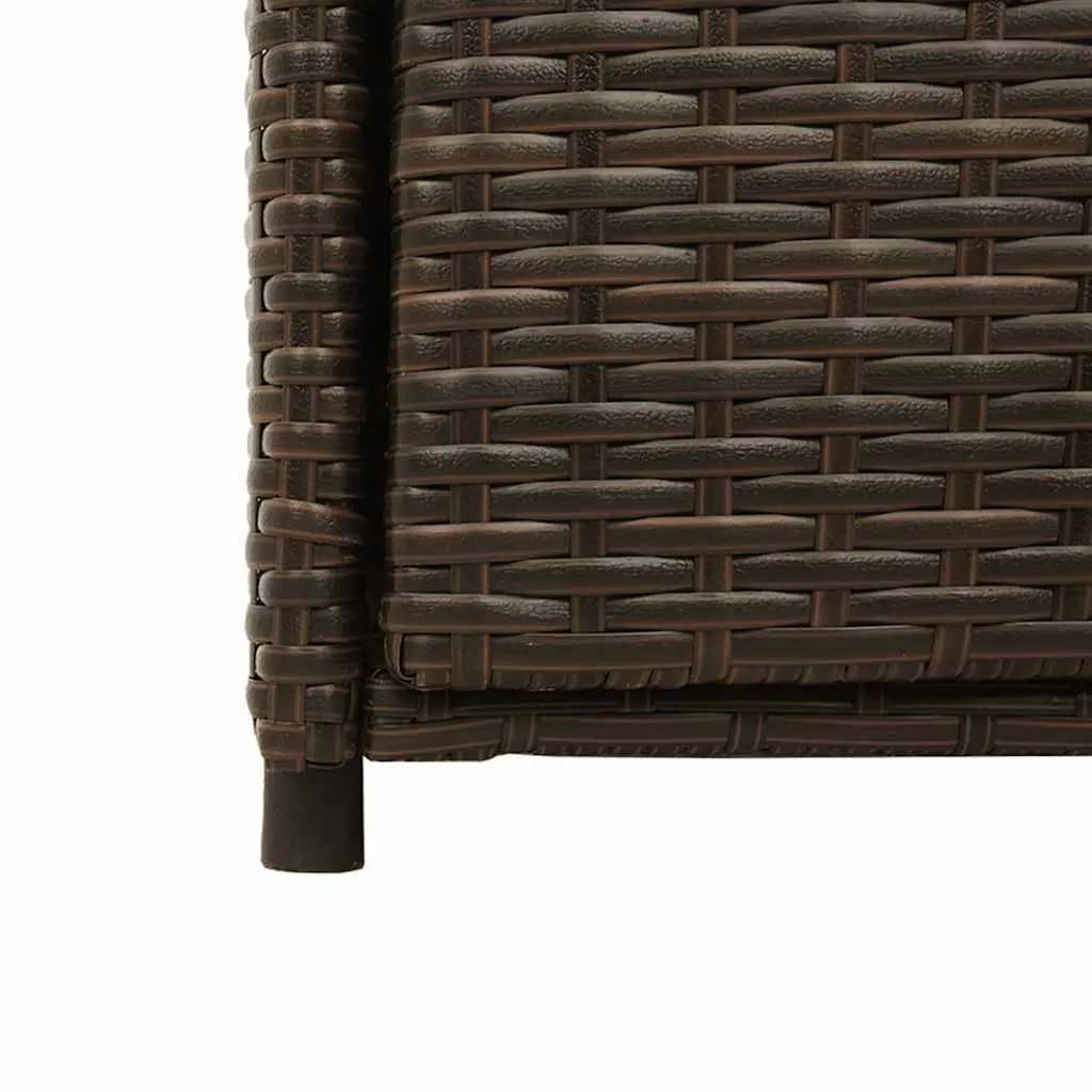 Garden Storage Cabinet Brown Outdoor Furniture Rattan Cupboard Patio Organiser