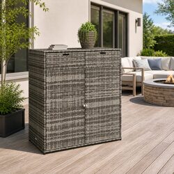 Garden Storage Cabinet - Dimensions 105x55x113cm Grey