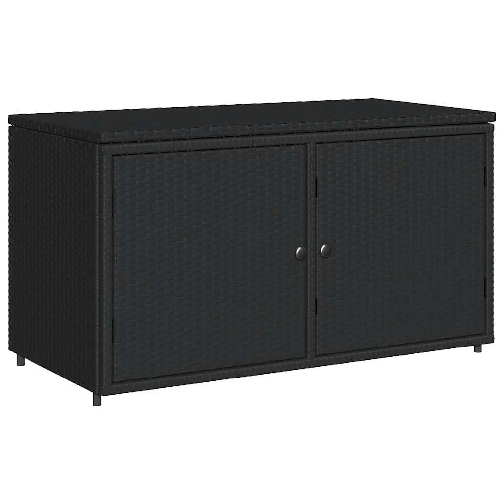 Garden Storage Cabinet Outdoor Black 110x55x60.5cm