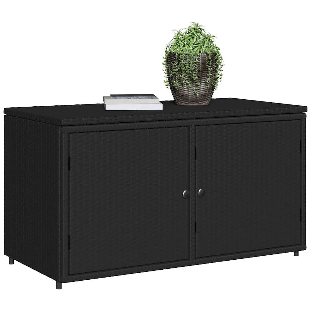 Garden Storage Cabinet Outdoor Black 110x55x60.5cm