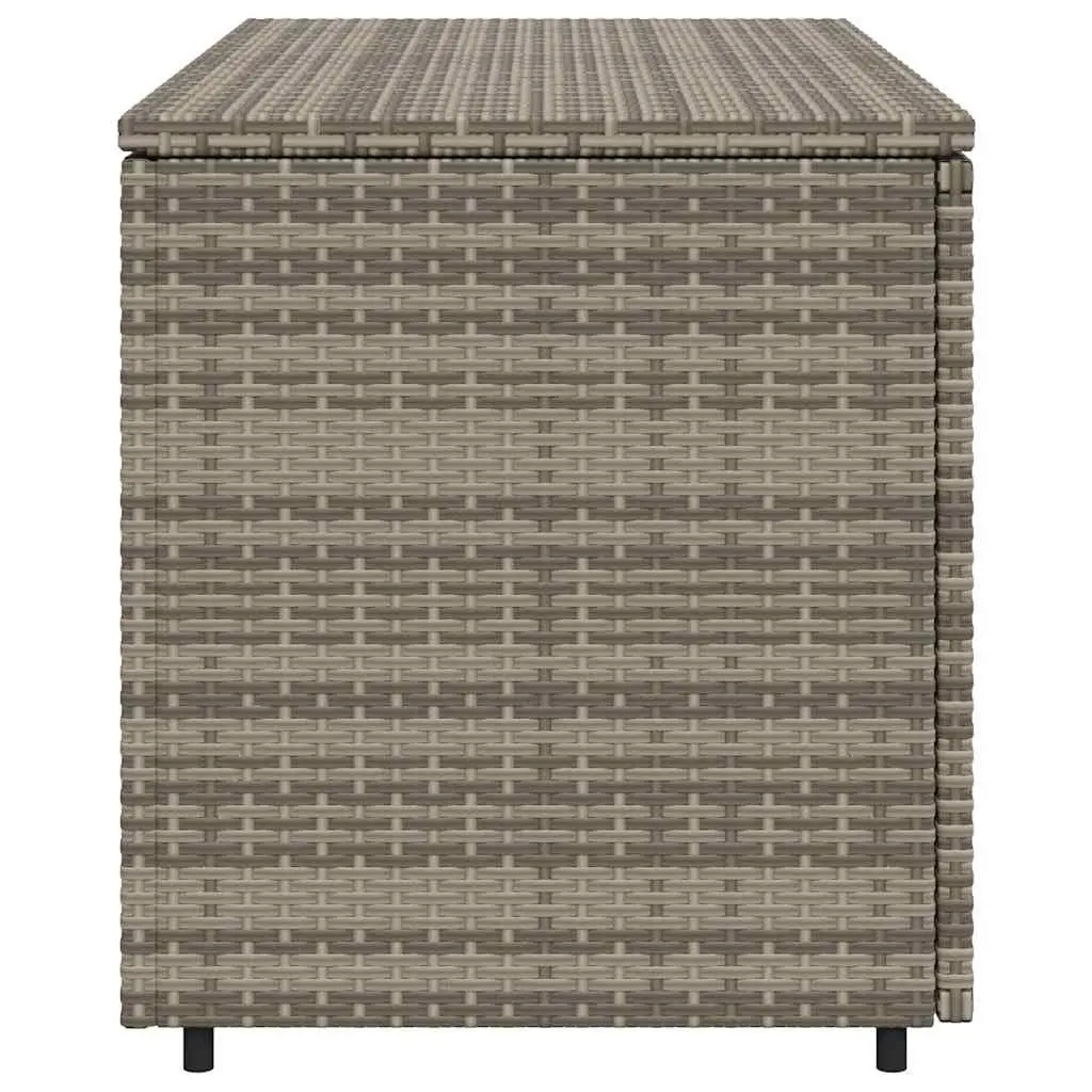 Garden Storage Cabinet Outdoor Grey Poly Rattan Furniture 110 x 55 x 60.5 cm