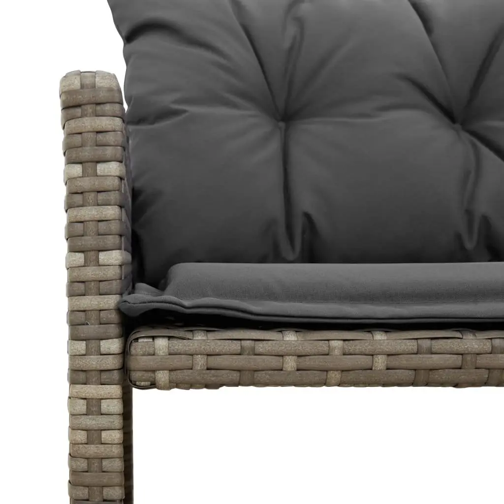 Grey L-Shaped Garden Sofa with Table