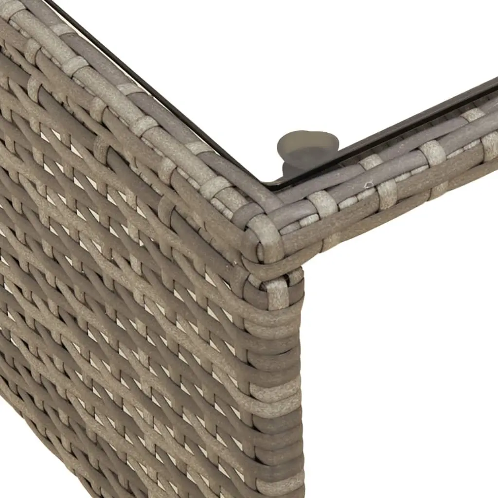 Grey L-Shaped Garden Sofa with Table