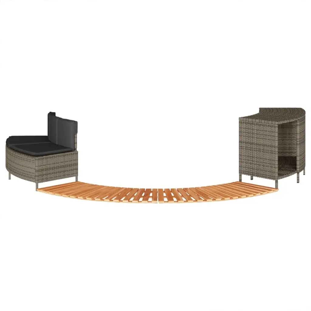 Hot Tub Surround Spa Storage Rack Wooden Step Garden Bench Poolside Furniture