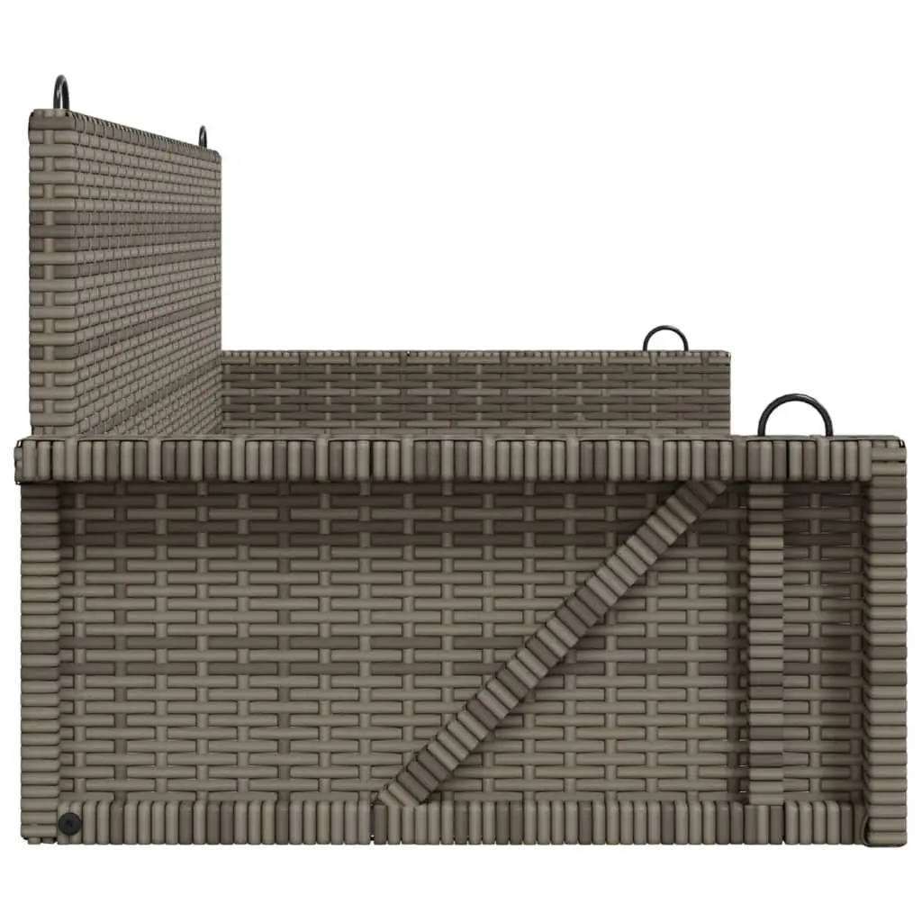 Outdoor Swing Bench Grey Patio Garden Furniture 119 x 56 x 48 cm