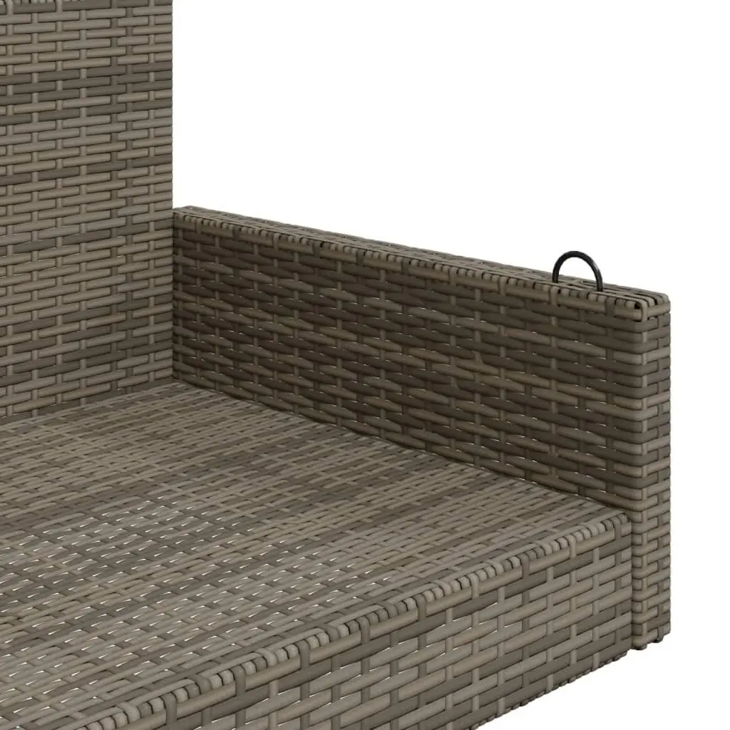 Outdoor Swing Bench Grey Patio Garden Furniture 119 x 56 x 48 cm