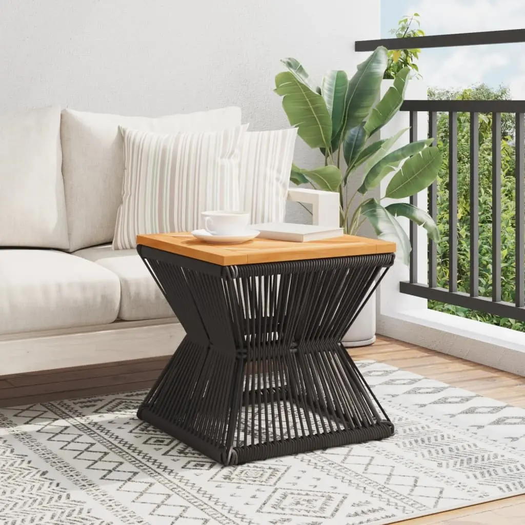 Coffee Table with Steel Wire Base Brown Solid Wood Living Room Accent Furniture