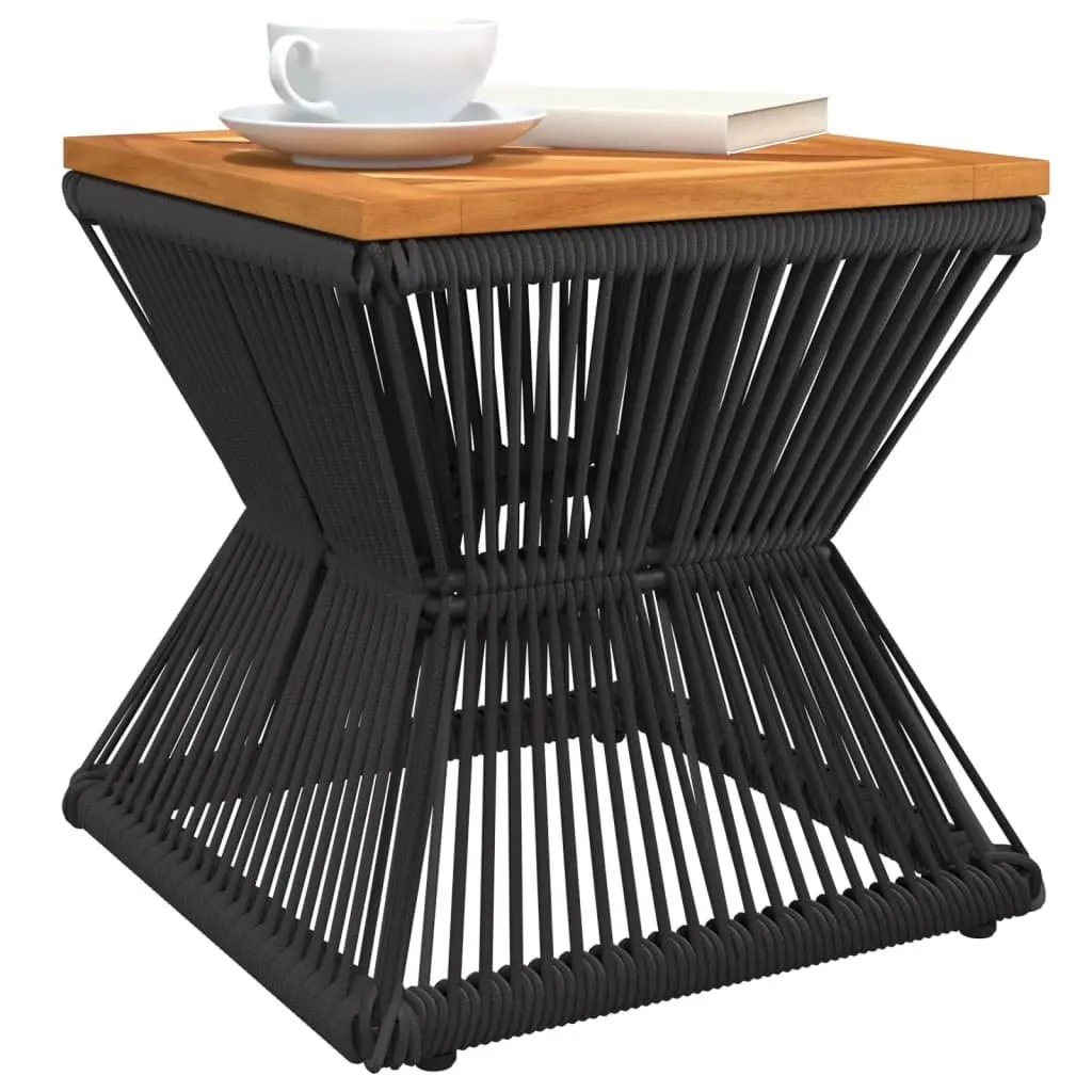 Coffee Table with Steel Wire Base Brown Solid Wood Living Room Accent Furniture