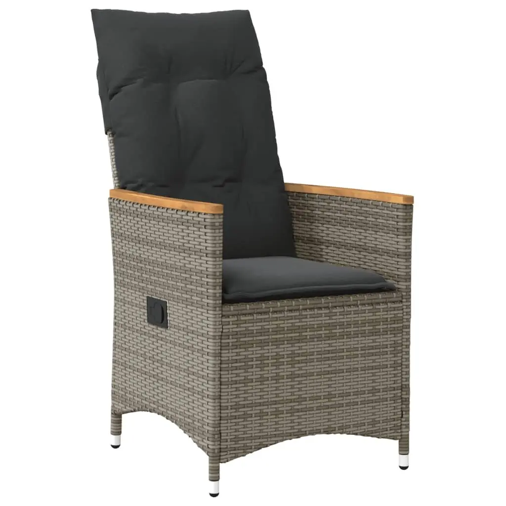 Outdoor Reclining Chairs 2pcs in Grey