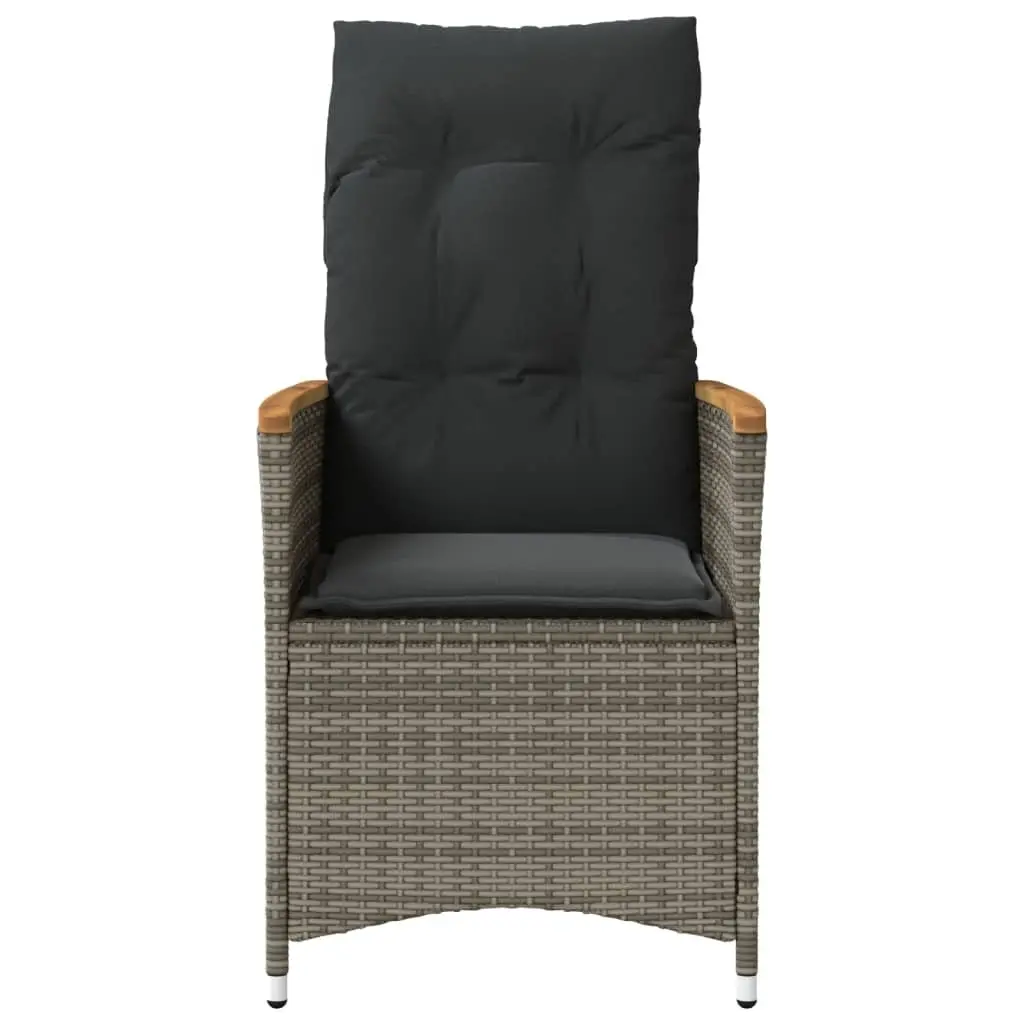 Outdoor Reclining Chairs 2pcs in Grey