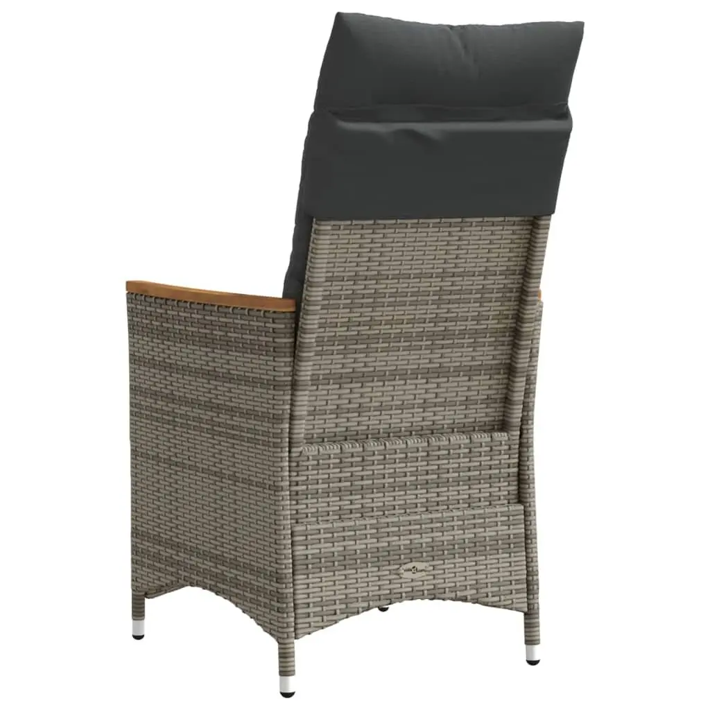 Outdoor Reclining Chairs 2pcs in Grey