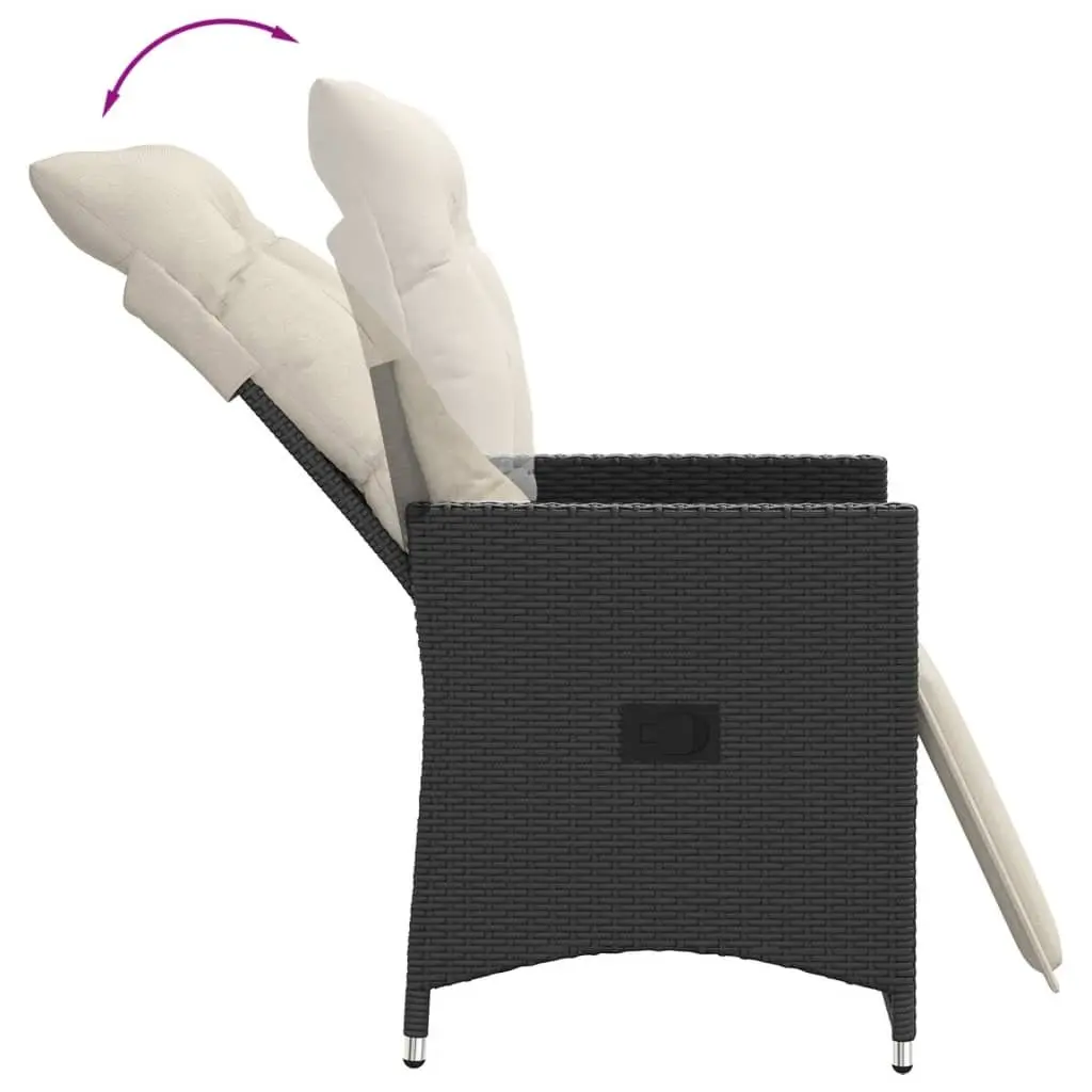 Reclining Garden Chair Outdoor Seating Adjustable Backrest Footrest with