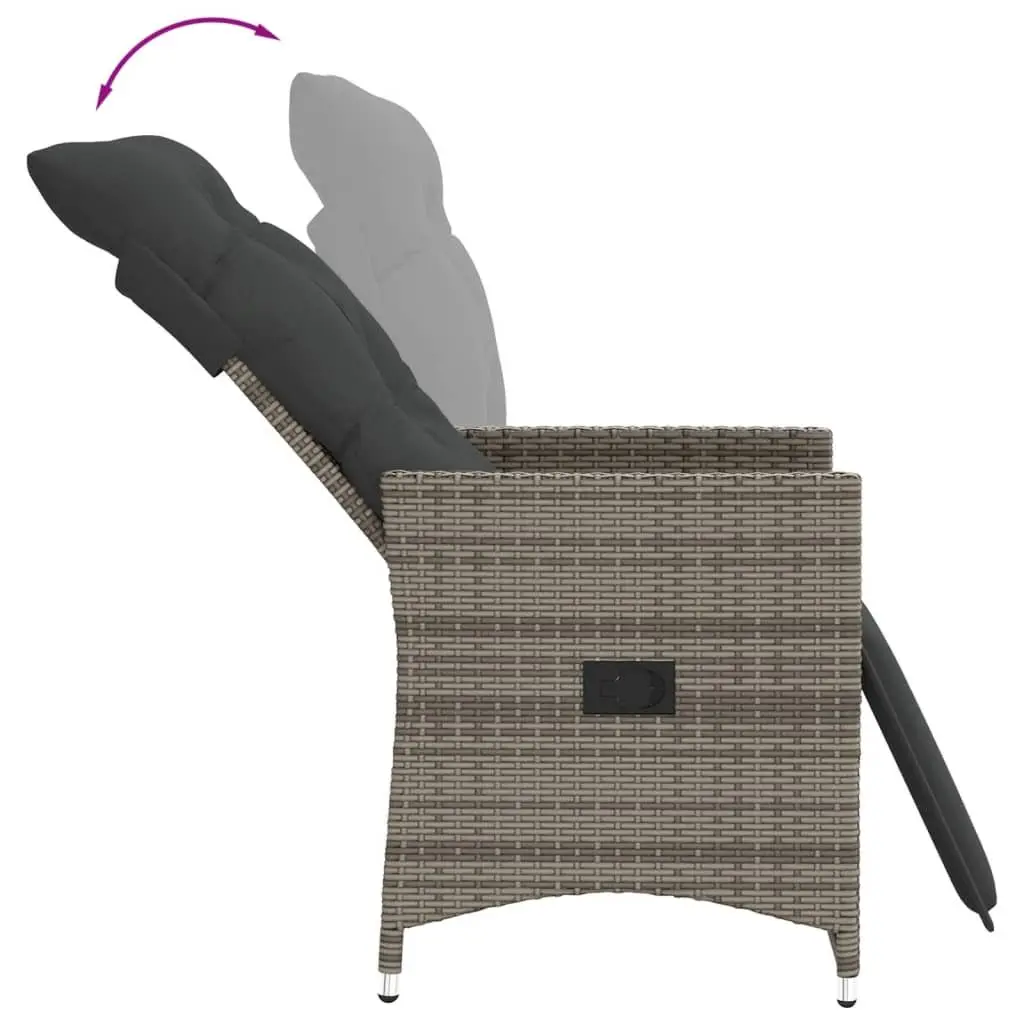 Reclining Garden Chair with Cushions