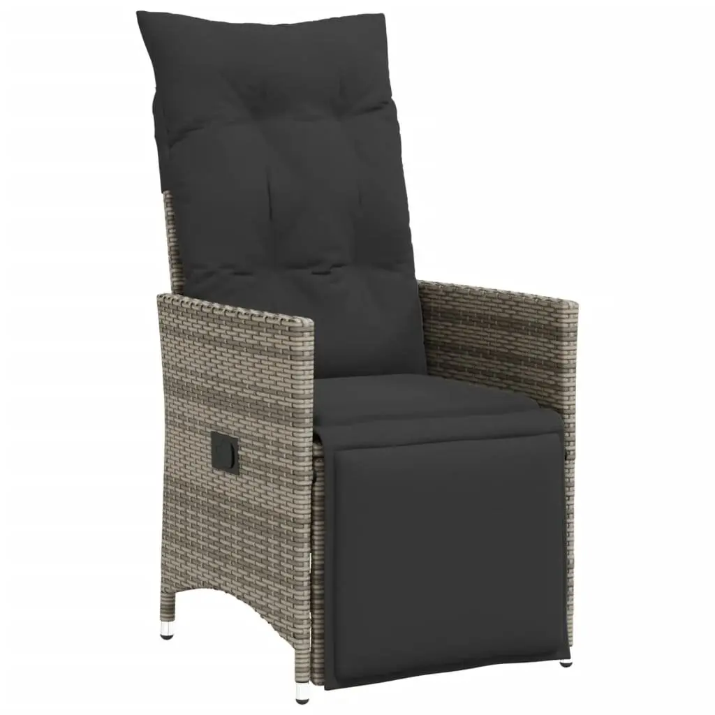 Reclining Garden Chairs 2 pcs with Cushions