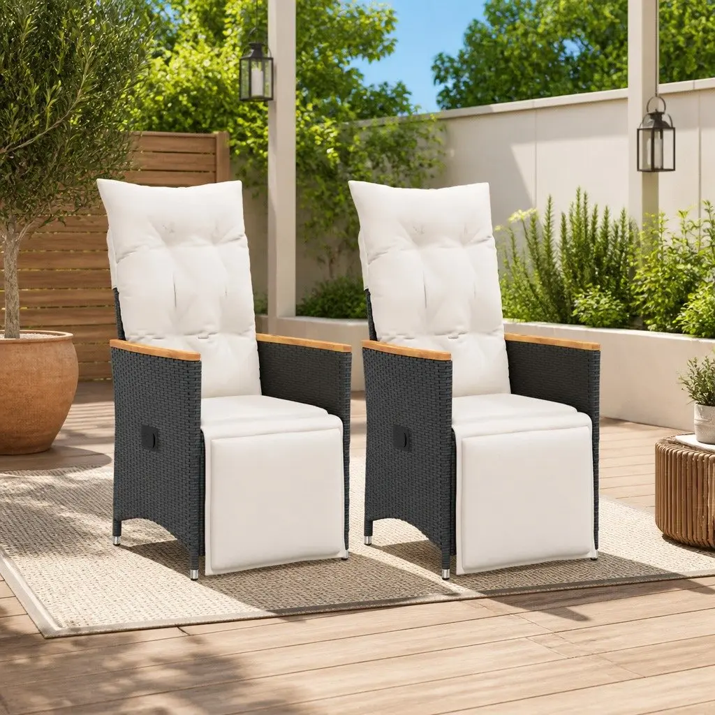 Reclining Garden Chairs with Cushions