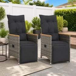 Reclining Garden Chairs Set: Adjustable and Comfortable