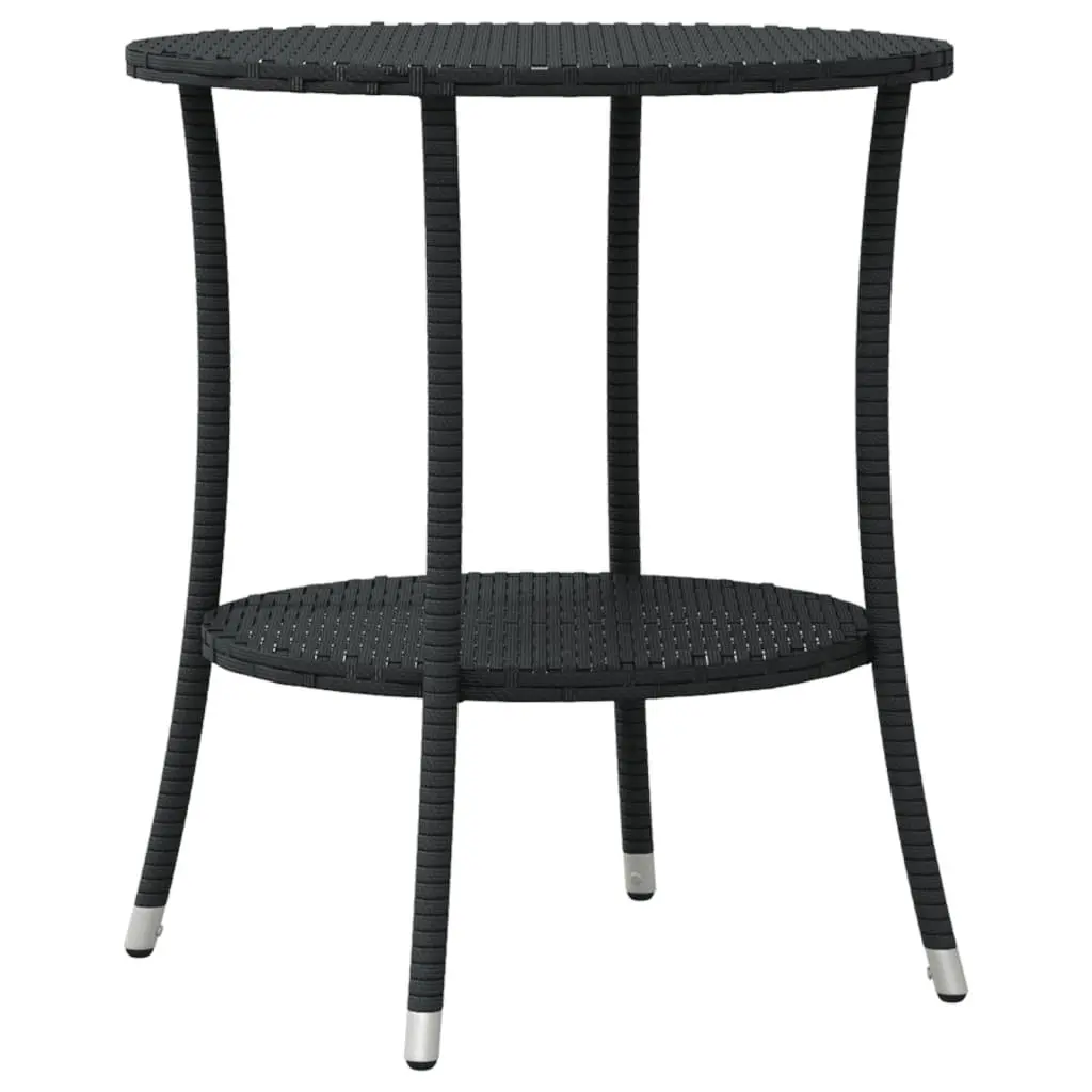 3 Piece Bistro Set in Black Poly Rattan