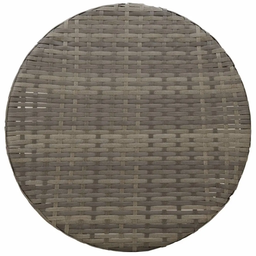 Bistro Set 3 Piece Outdoor Garden Furniture Grey Poly Rattan with Cushions