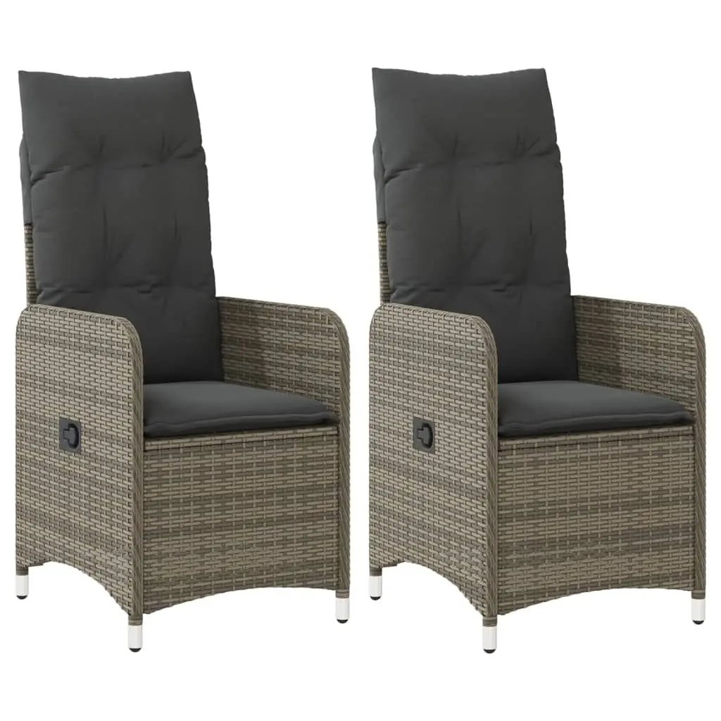 2-Piece Grey Reclining Chair Set
