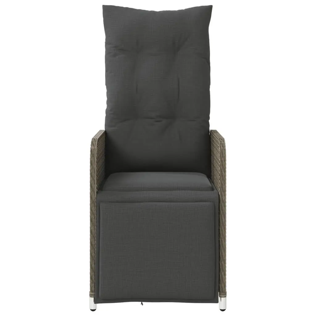 Grey Reclining Garden Chairs and Table Set