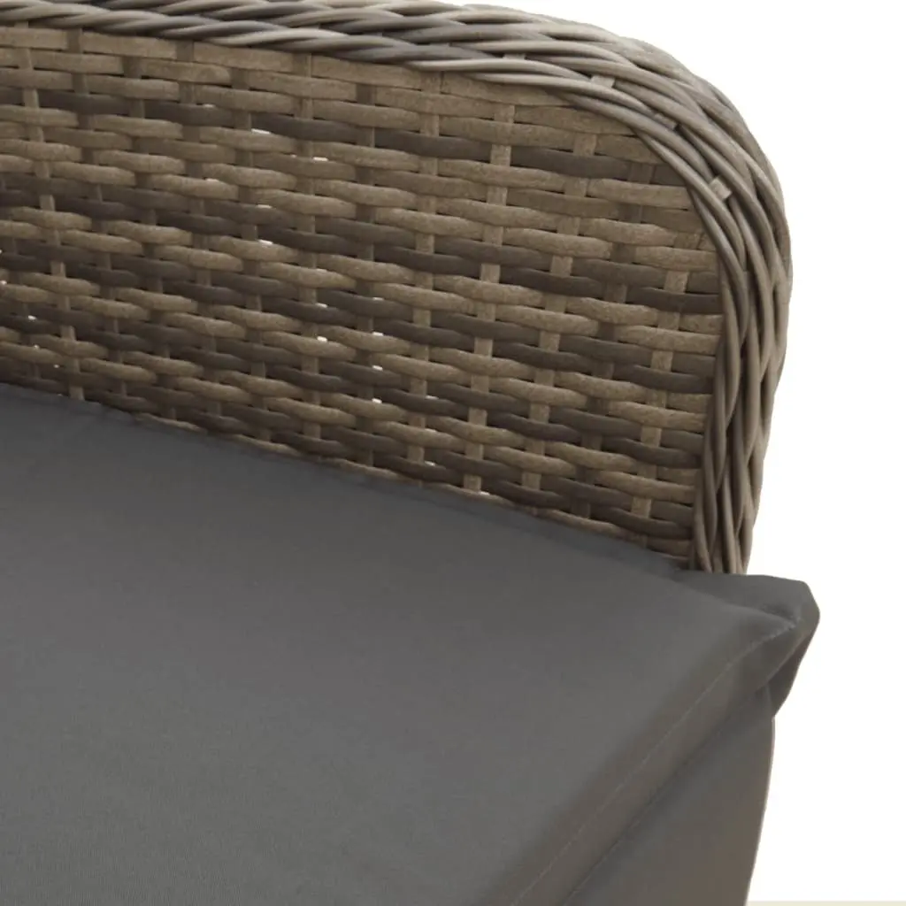 Grey Reclining Garden Chairs and Table Set
