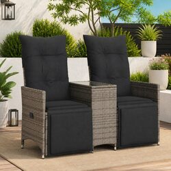 Specifications of the Grey Poly Rattan Outdoor Reclining Sofa